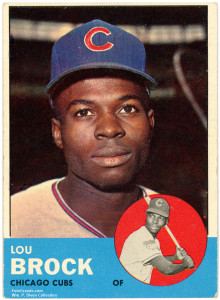 Topps 274: Lou Brock 1963. © Topps Chewing Gum, Inc.