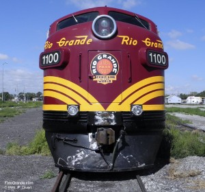 Restored 1940s-era diesel locomotive. Photo © William P. Diven.